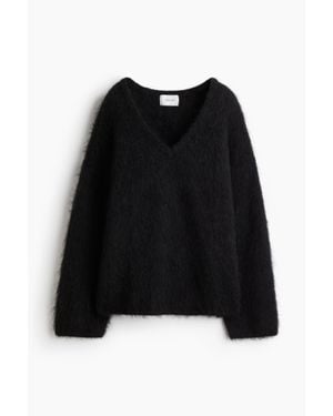 H&M Pull Oversize En Mohair Mélangé - Noir