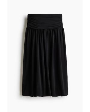 Jupe H&M Bleu Marine Taille 44 - Longueur 52 Cm, En Coton Mélangé, Très Bon état