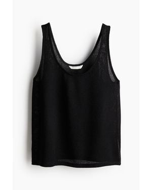H&M Débardeur En Maille - Noir