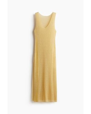 H&M Robe de plage en maille lâche - Jaune