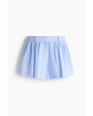 H&M Short Chic En Coton - Bleu