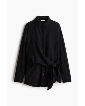 H&M Chemise Avec Détail À Nouer - Noir