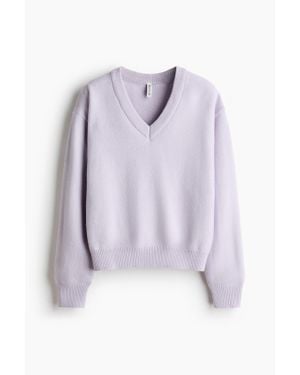H&M Pull À Encolure En V - Violet