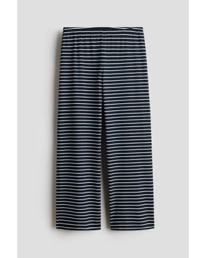 H&M Pantalon Jogger À Jambes Larges - Bleu