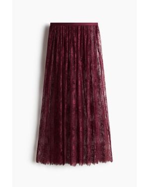 H&M Jupe trapèze en dentelle - Violet