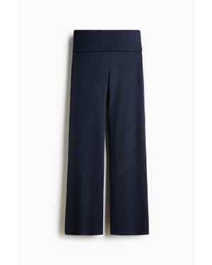 H&M Pantalon De Pyjama Gaufré - Bleu