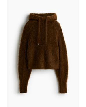 H&M Hoodie En Mohair Mélangé - Marron