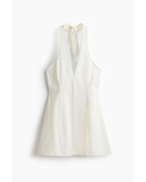 H&M Robe Dos Nu En Denim - Blanc