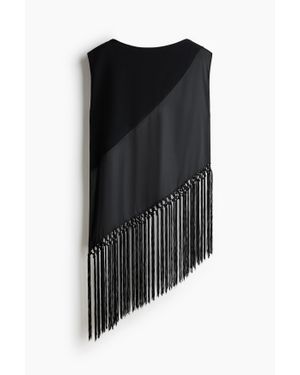 Haut à Franges H&M Couleur Ivoire - Taille S (convient Aussi M), Neuf Sans étiquettes, Style Bohème Décontracté