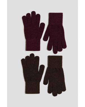 H&M Lot De 2 Paires De Gants Tactiles - Violet