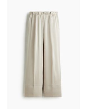 H&M Pantalon À Taille Élastique - Blanc
