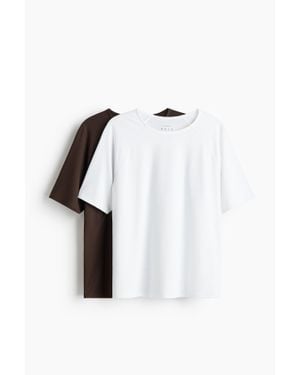 H&M Lot De 2 Tops De Sport Drymove - Blanc