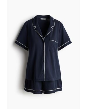 H&M Mama Pyjama Before & After - Bleu
