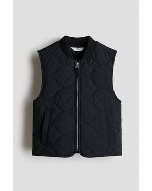 H&M Veste Sans Manches Matelassée - Noir