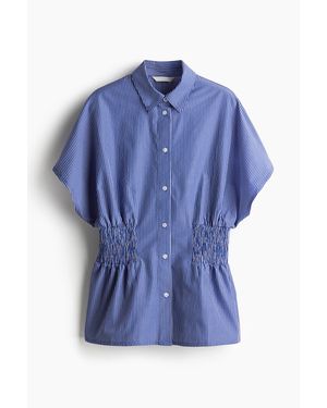H&M Chemise À Taille Smockée - Bleu