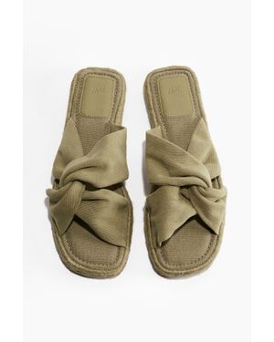 H&M Sandales façon espadrilles avec détail torsadé - Vert