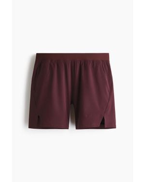 H&M Short De Sport Mi-Long Drymove - Rouge