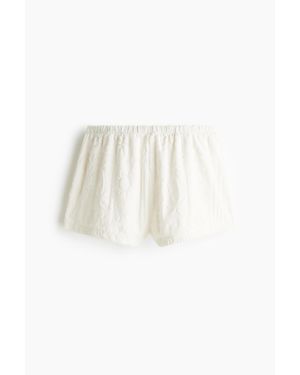 H&M Short de plage en tissu éponge - Blanc