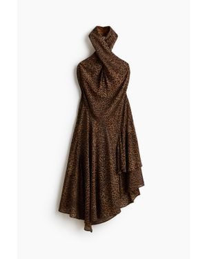 H&M Robe asymétrique avec dos nu - Marron