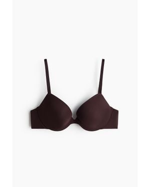 H&M Soutien-Gorge Push-Up En Microfibre Lycra - Marron