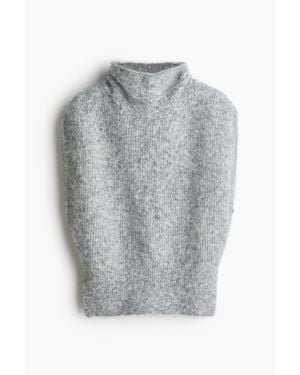 H&M Pull Sans Manches Avec Col Cheminée - Gris
