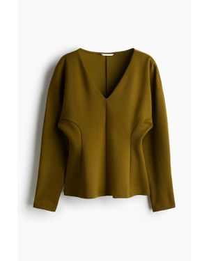H&M Top Cintré En Scuba - Vert