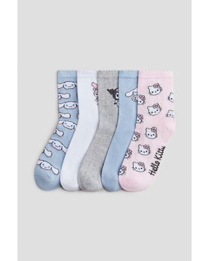 H&M Lot De 5 Paires De Chaussettes Avec Motifs - Bleu