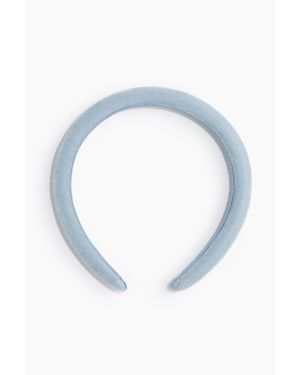 H&M Serre-Tête Matelassé En Satin - Bleu