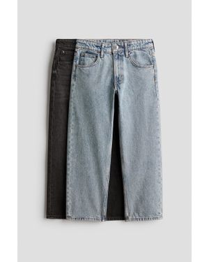H&M Lot De 2 Loose Fit Jeans - Gris