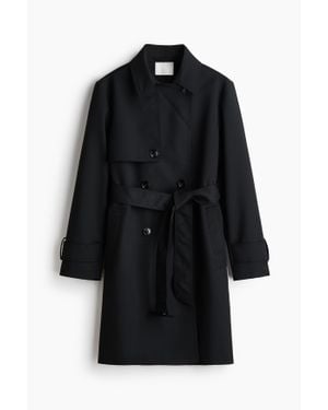 H&M Trench-Coat De Longueur Genou En Twill - Noir