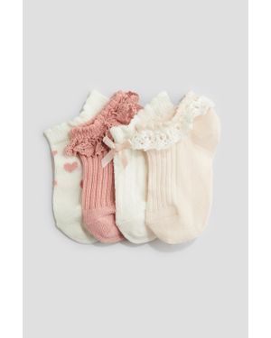 H&M Lot De 4 Paires De Chaussettes Sans Tige - Rose
