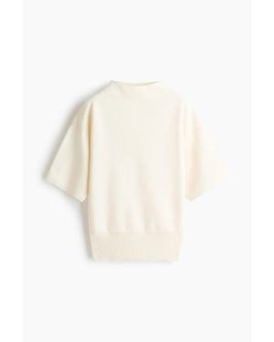 H&M Top à col cheminée - Blanc