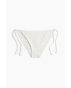 H&M Bas de maillot Tanga à nouer - Blanc