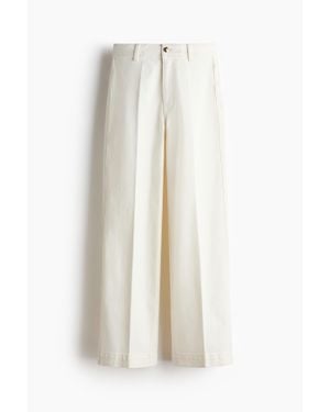 H&M Wide High Jeans - Blanc