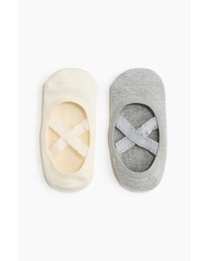 H & M Move Lot De 2 Paires De Chaussettes Antidérapantes - Gris