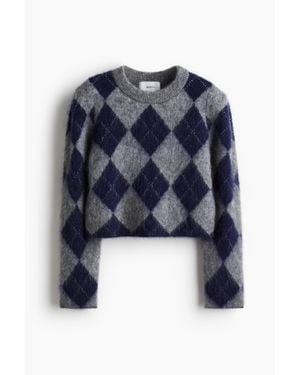 H&M Pull En Mohair Mélangé - Bleu