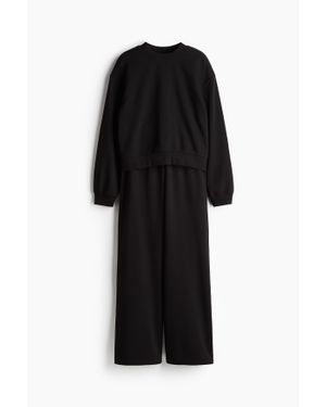 H&M Ensemble 2 Pièces En Molleton - Noir