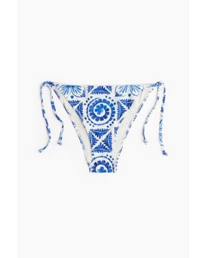 H&M Bas de maillot Tanga à nouer - Bleu