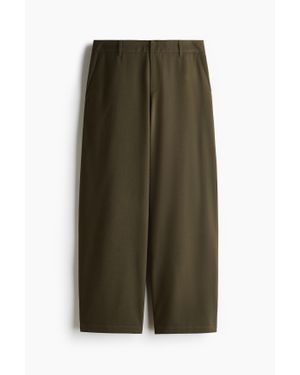 H&M Pantalon Chic Avec Jambes Barrel - Vert