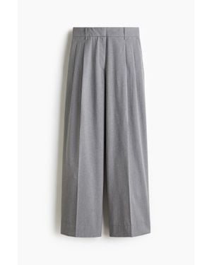 H&M Pantalon De Tailleur À Jambes Larges - Gris