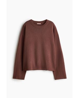 H&M Pull À Bords Roulottés - Marron