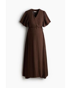 H&M Mama Nursing Wrap Dress - Marron