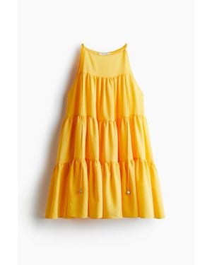H&M Robe trapèze à étages - Jaune