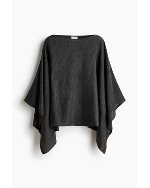 H&M Cape en maille fine - Noir