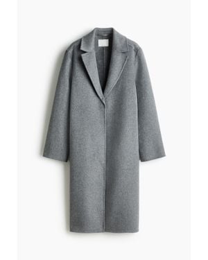 H&M Manteau Fait Main En Laine Mélangée - Gris