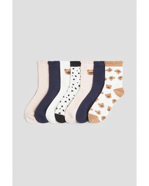 H&M Lot De 7 Paires De Chaussettes - Bleu