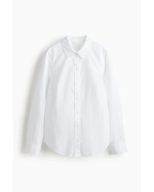 H&M Chemise Oxford Ajustée - Blanc