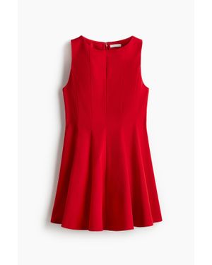 H&M Robe Avec Jupe Évasée - Rouge