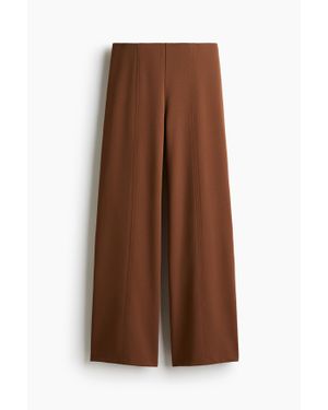 H&M Pantalon Large - Marron