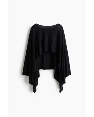 H&M Cape En Maille Avec Encolure Bateau - Noir